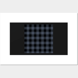 Blue Charcoal Large Gingham by Suzy Hager     Black & Blue Posters and Art